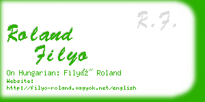 roland filyo business card